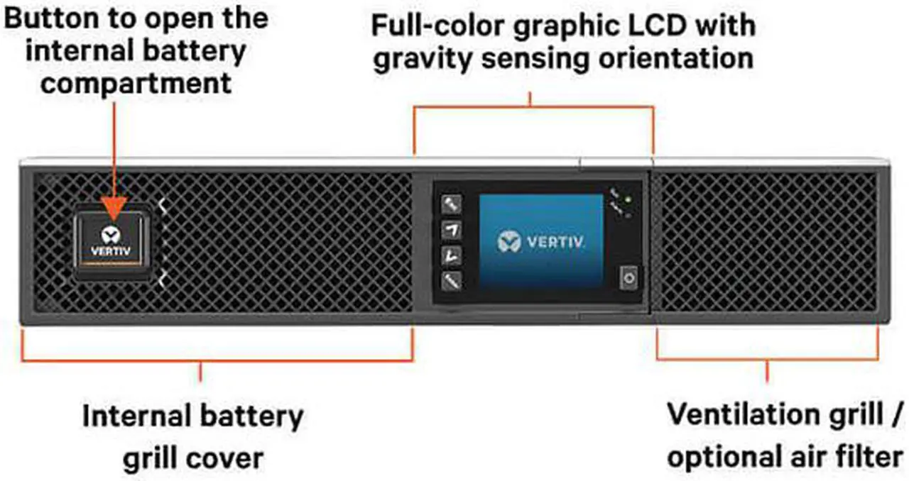 Alt view image 3 of 4 - Vertiv Liebert GXT5 2000VA 120V UPS With RDU101 SNMP/Webcard GXT5-2000LVRT2UXLN