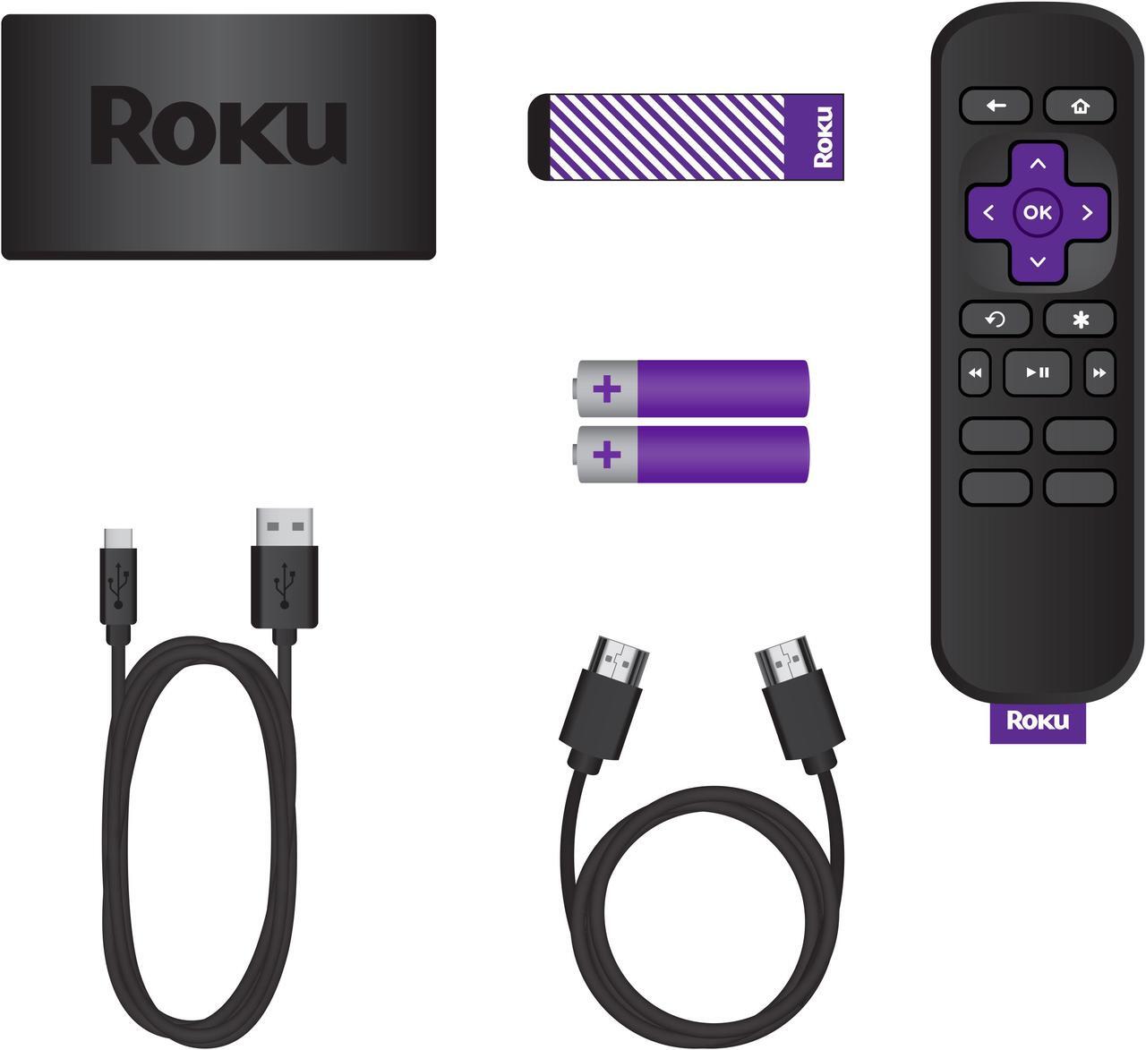 Alt view image 6 of 7 - Roku Express Streaming Media Player with Standard Remote (no TV controls)