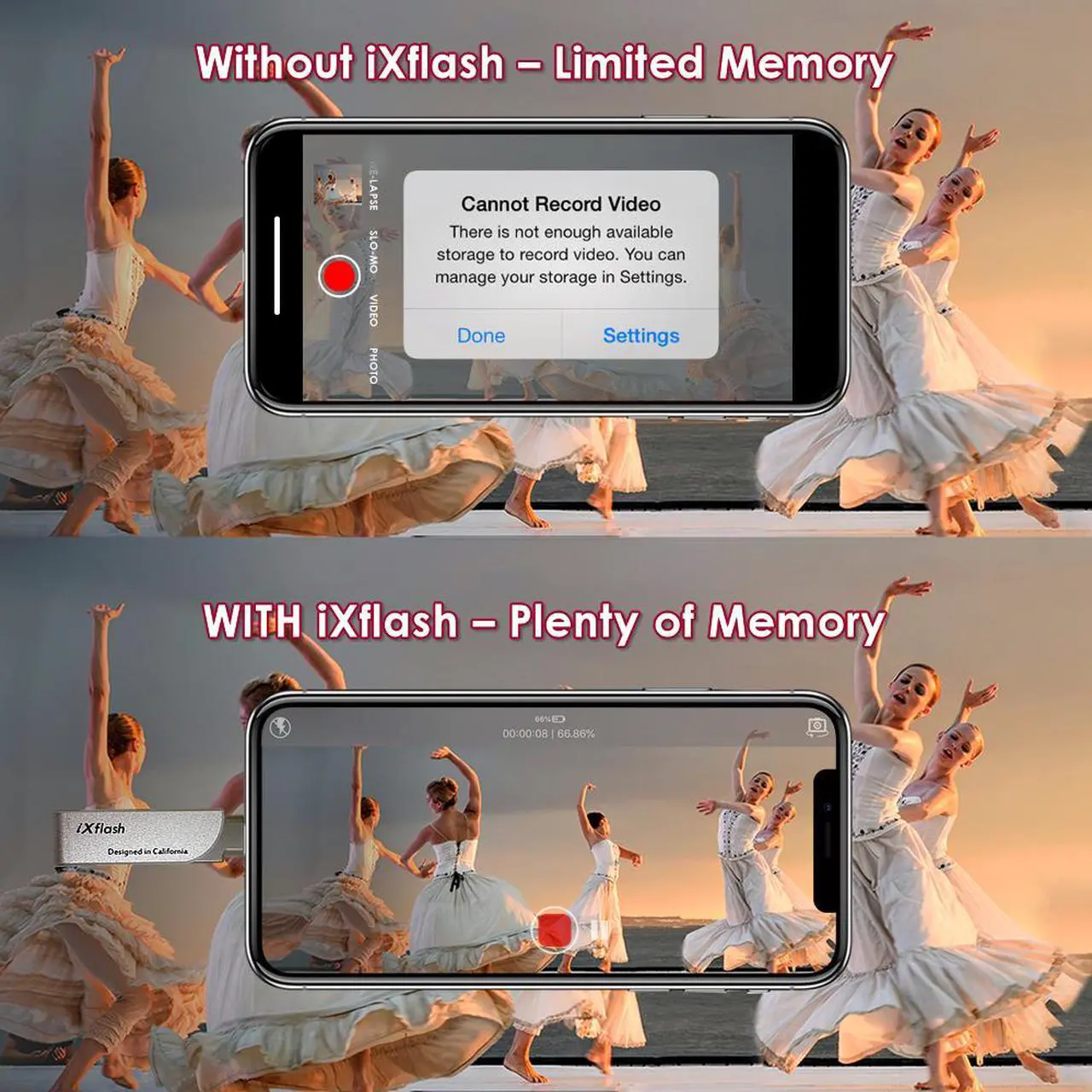 Alt view image 2 of 6 - PioData iXflash 128GB USB Flash Drive