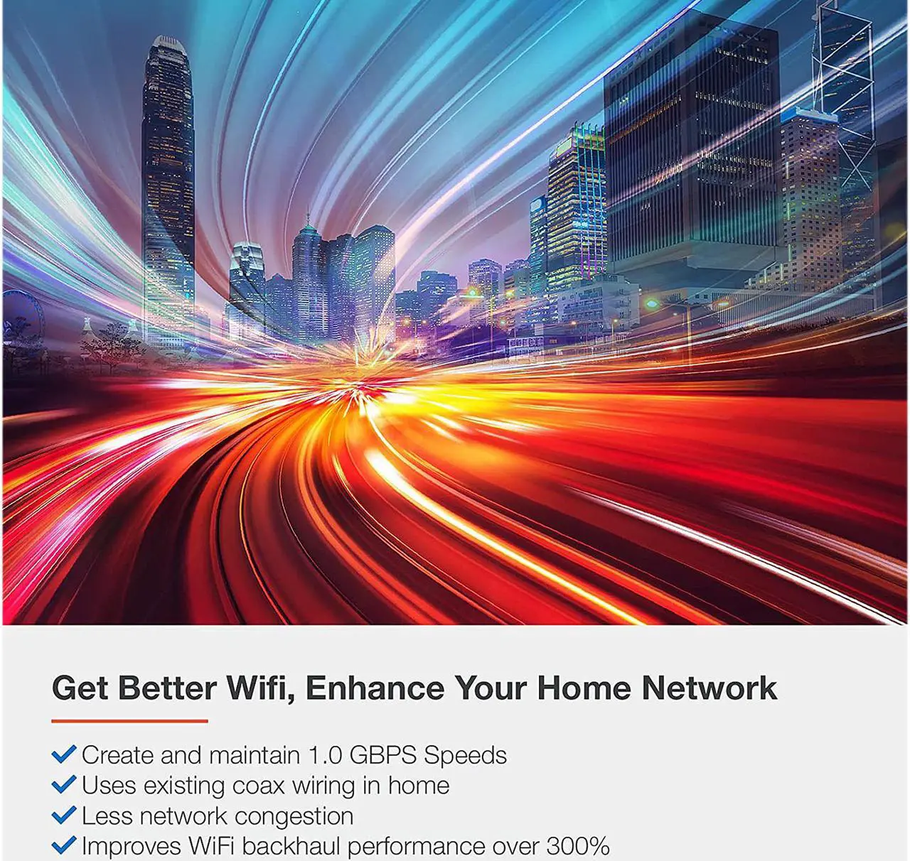 Alt view image 2 of 9 - Screenbeam Inc. MoCA 2.5 Network Adapter for Ethernet Over Coax (2 Pack) - 1 Gbps Ethernet, Coax to Ethernet Adapter, Enhanced Streaming and Gaming (Model: ECB6250K02)