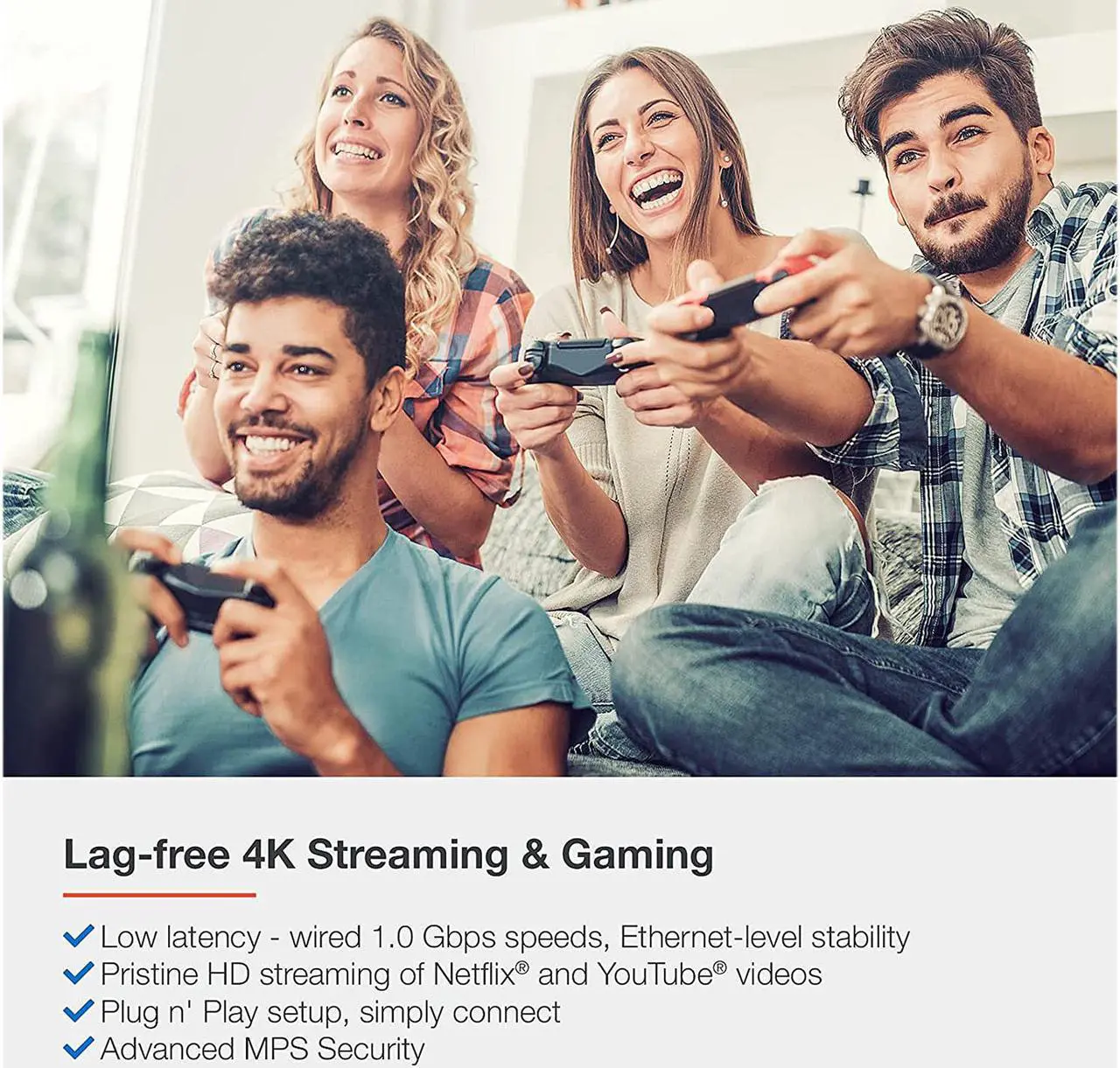 Alt view image 4 of 9 - Screenbeam Inc. MoCA 2.5 Network Adapter for Ethernet Over Coax (2 Pack) - 1 Gbps Ethernet, Coax to Ethernet Adapter, Enhanced Streaming and Gaming (Model: ECB6250K02)