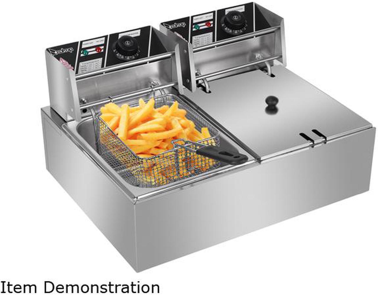 Main image of 5000W 12L Electric Deep Fryer Portable Dual Tank Basket Commercial Restaurant