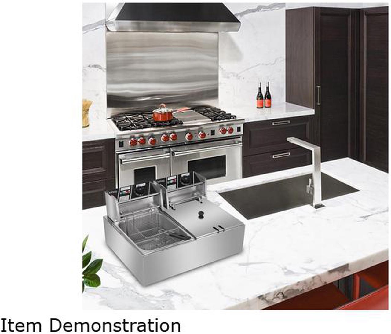 Alt view image 7 of 7 - 5000W 12L Electric Deep Fryer Portable Dual Tank Basket Commercial Restaurant