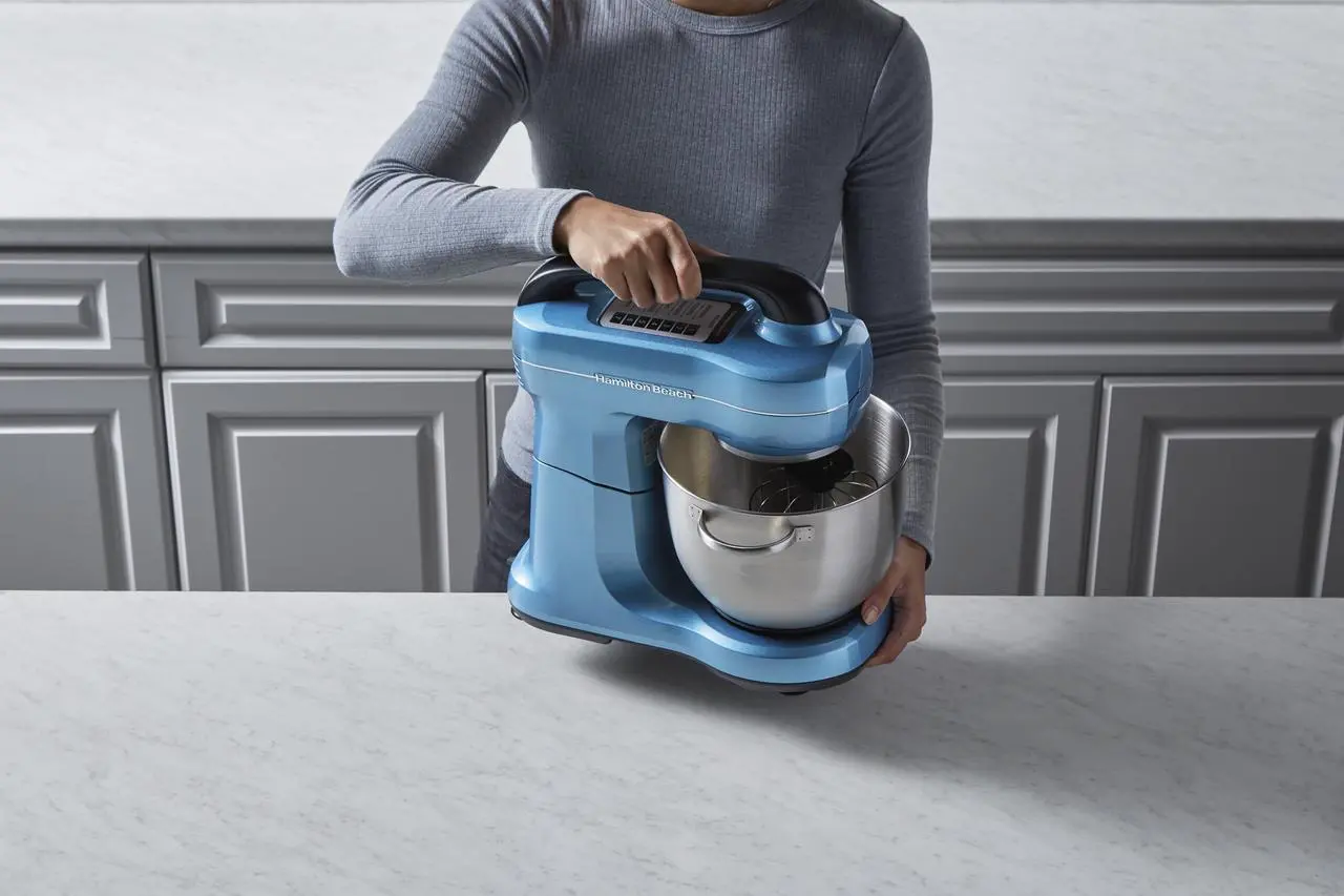 Alt view image 7 of 9 - Hamilton Beach 7 Speed Stand Mixer, Blue 63393G