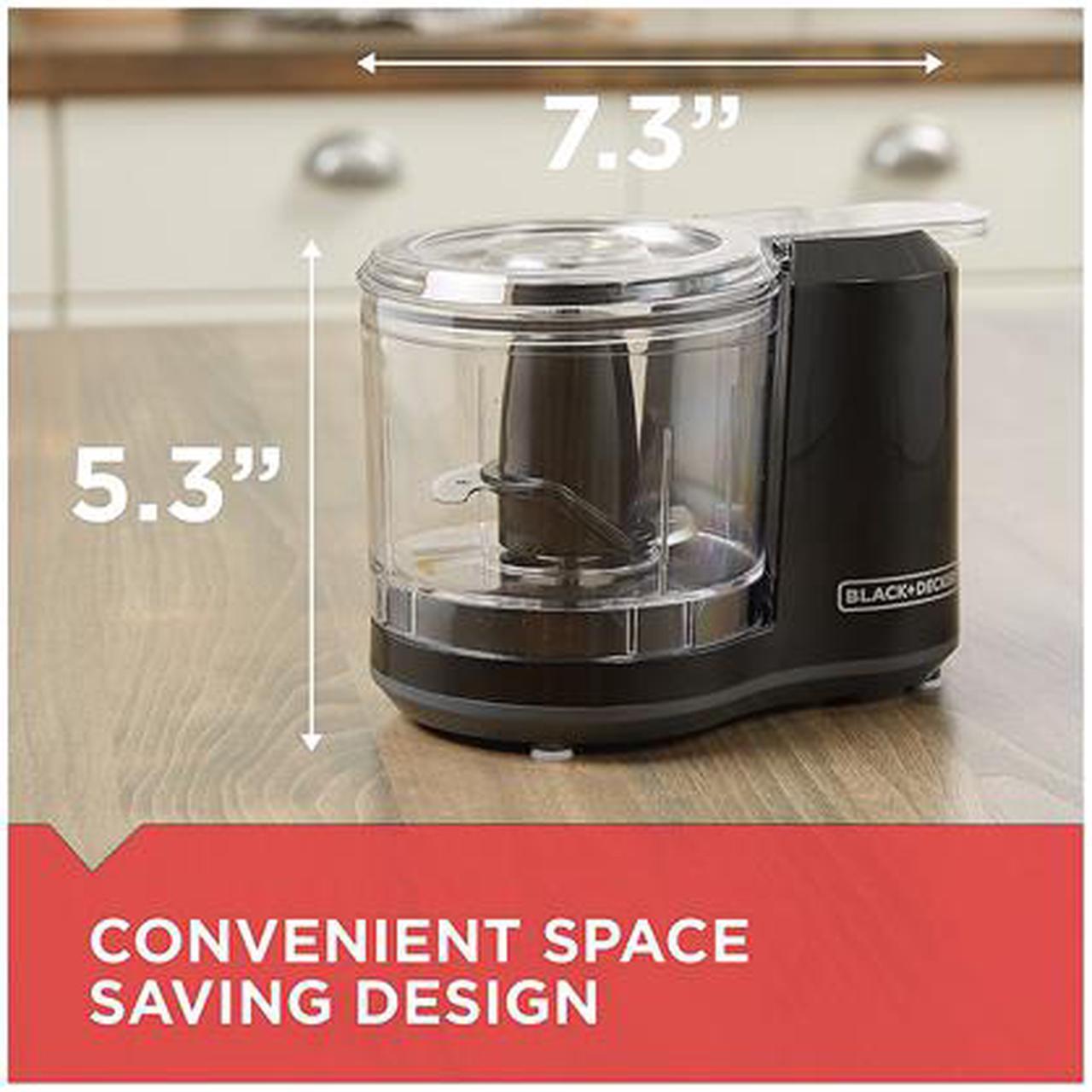 Alt view image 4 of 7 - BLACK+DECKER HC150B One-Touch 1.5 Cups Capacity Electric Food Chopper with Improved Assembly & Lid, Black