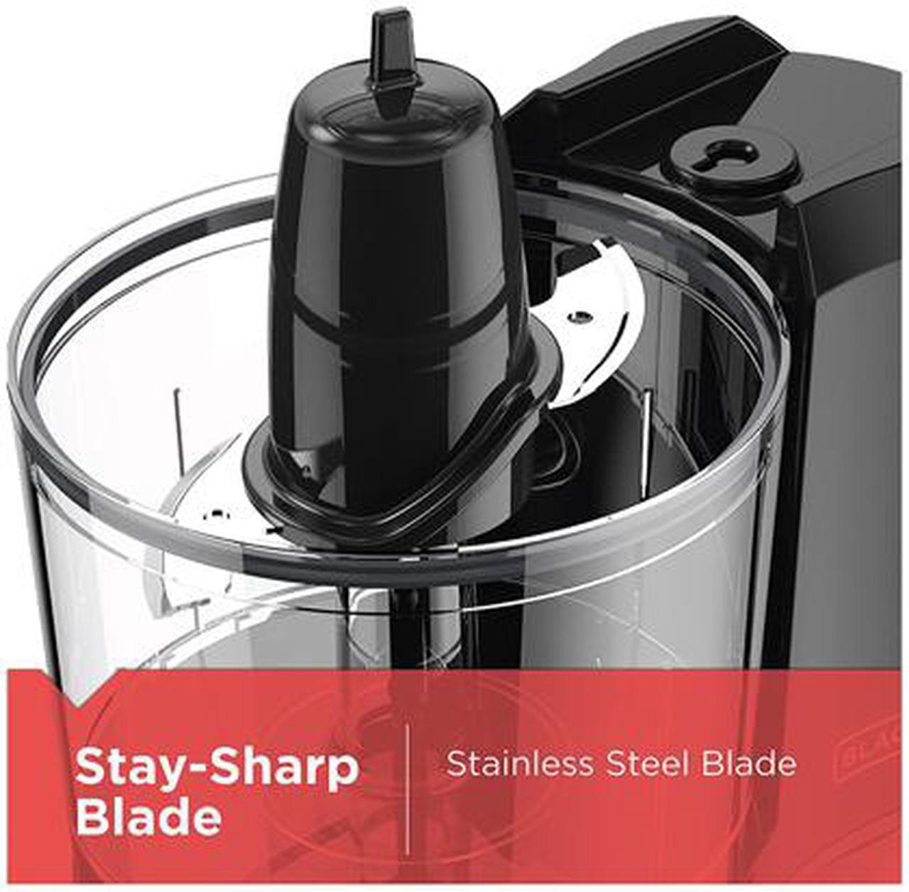 Alt view image 2 of 7 - BLACK+DECKER HC150B One-Touch 1.5 Cups Capacity Electric Food Chopper with Improved Assembly & Lid, Black