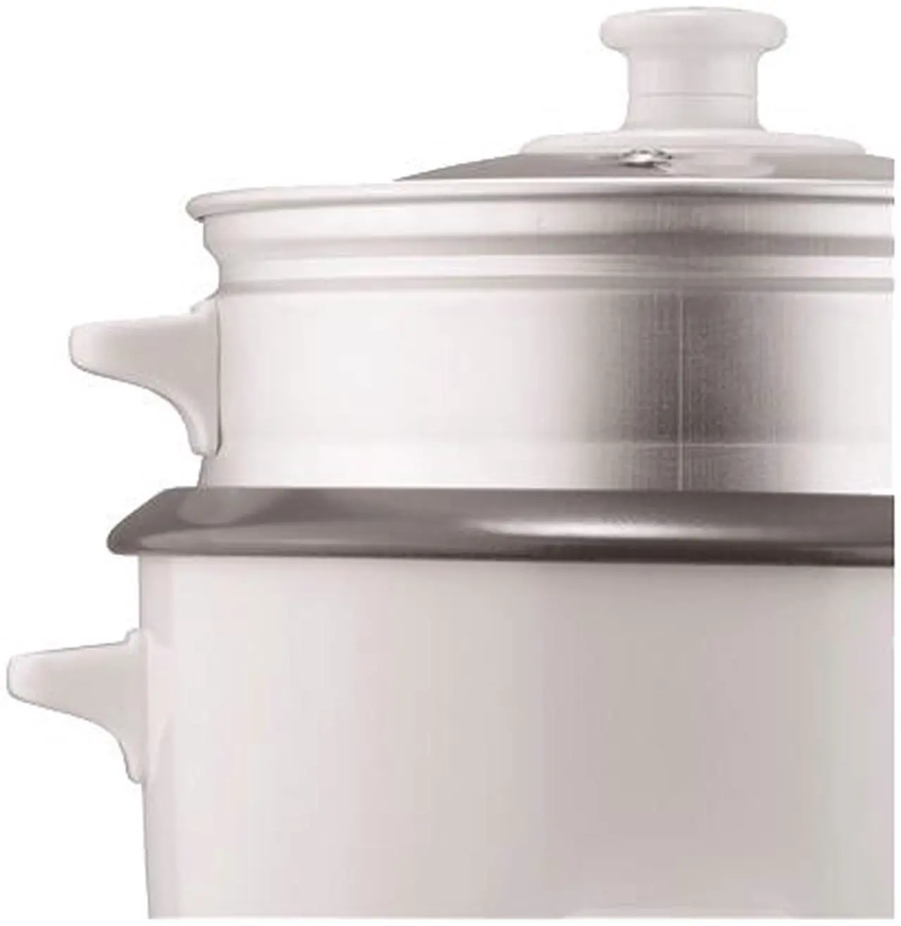 Alt view image 3 of 7 - Brentwood 4-Cup Uncooked Rice Cooker and Food Steamer, White TS-700S