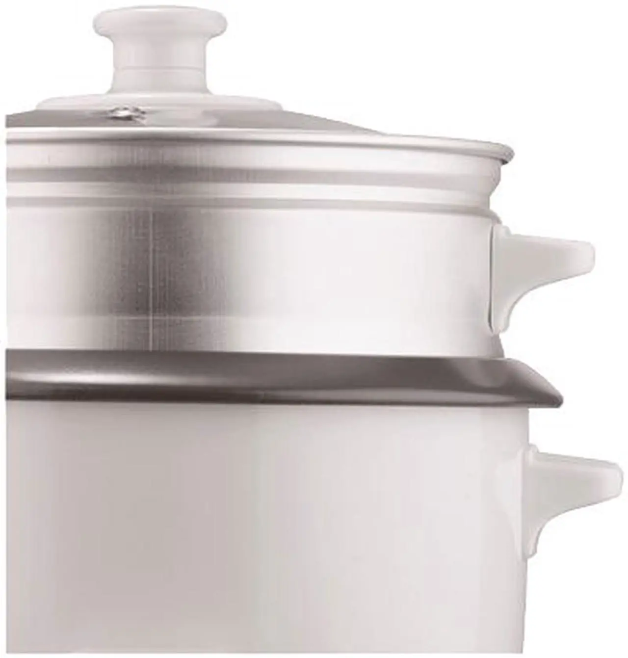 Alt view image 4 of 7 - Brentwood 4-Cup Uncooked Rice Cooker and Food Steamer, White TS-700S