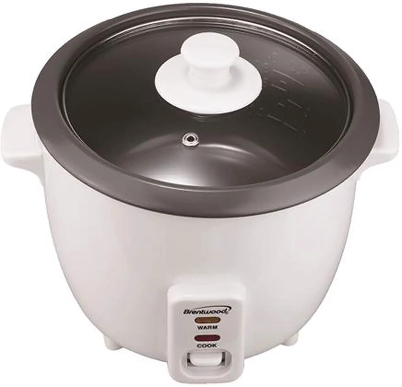Alt view image 2 of 7 - Brentwood 4-Cup Uncooked Rice Cooker and Food Steamer, White TS-700S