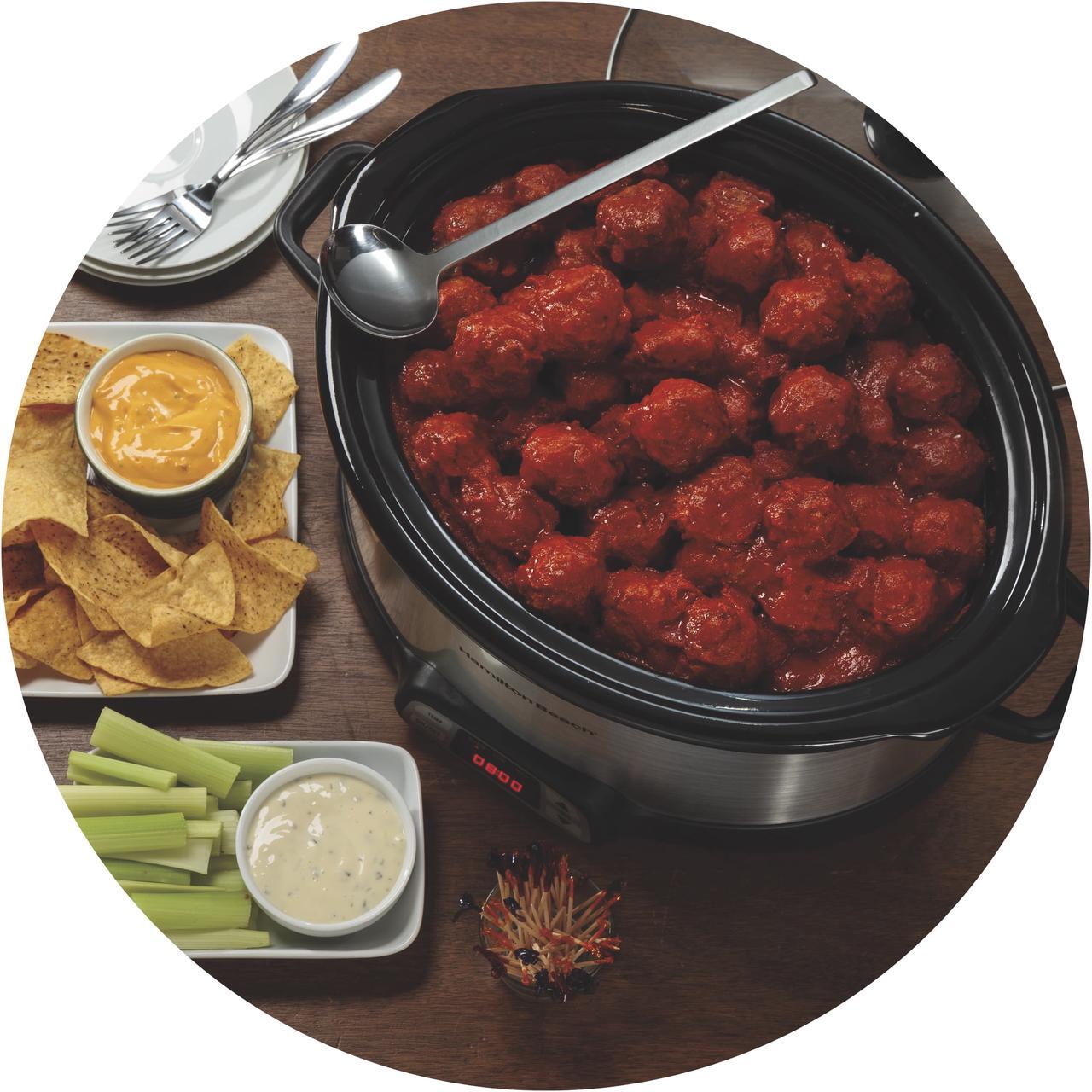 Alt view image 4 of 4 - Hamilton Beach 8 Quart Programmable Countdown Slow Cooker