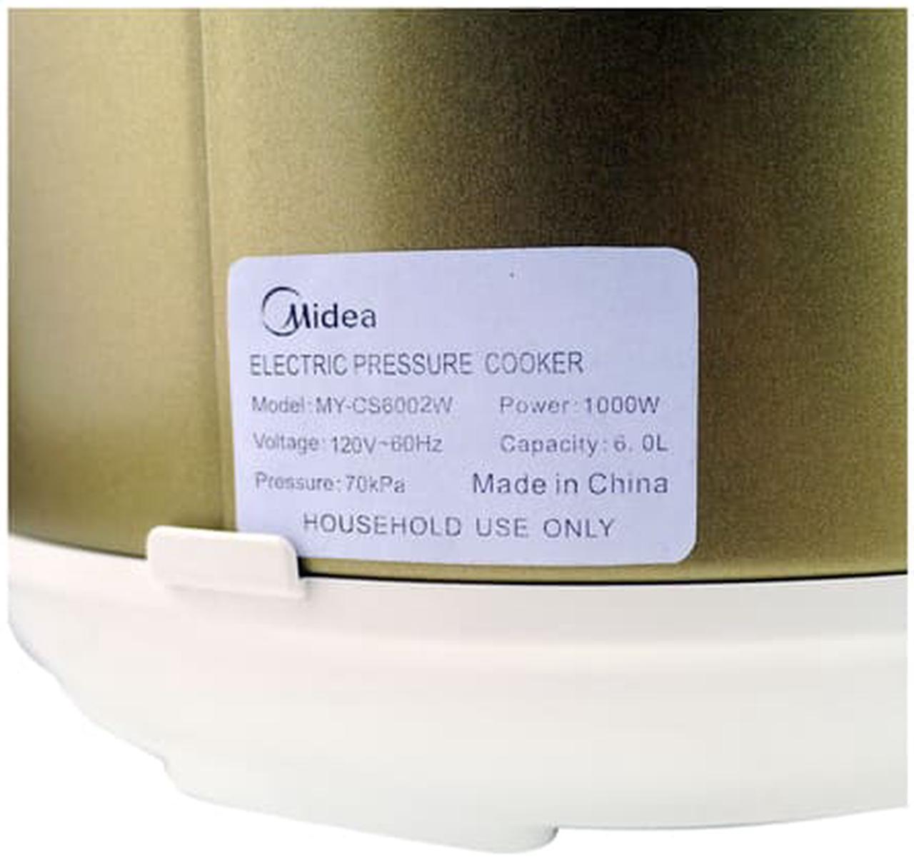 Alt view image 4 of 4 - Midea 7-in-1 6 Qt. Programmable Cooking Pot & Pressure Cooker MYCS6002W