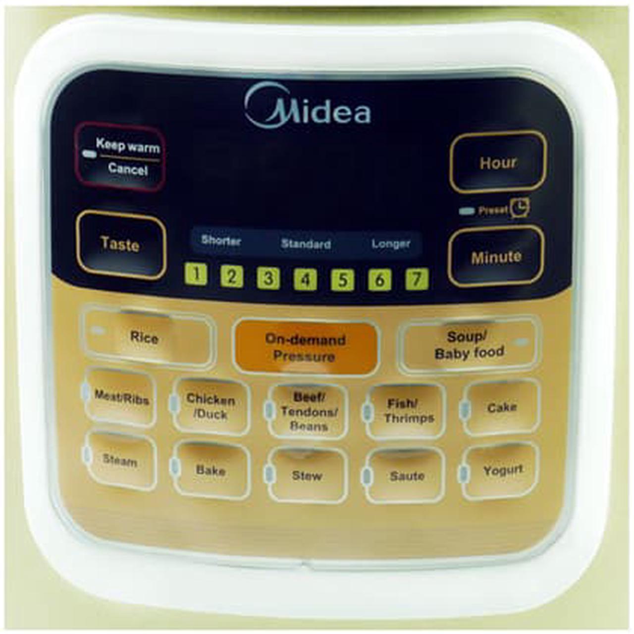 Alt view image 3 of 4 - Midea 7-in-1 6 Qt. Programmable Cooking Pot & Pressure Cooker MYCS6002W