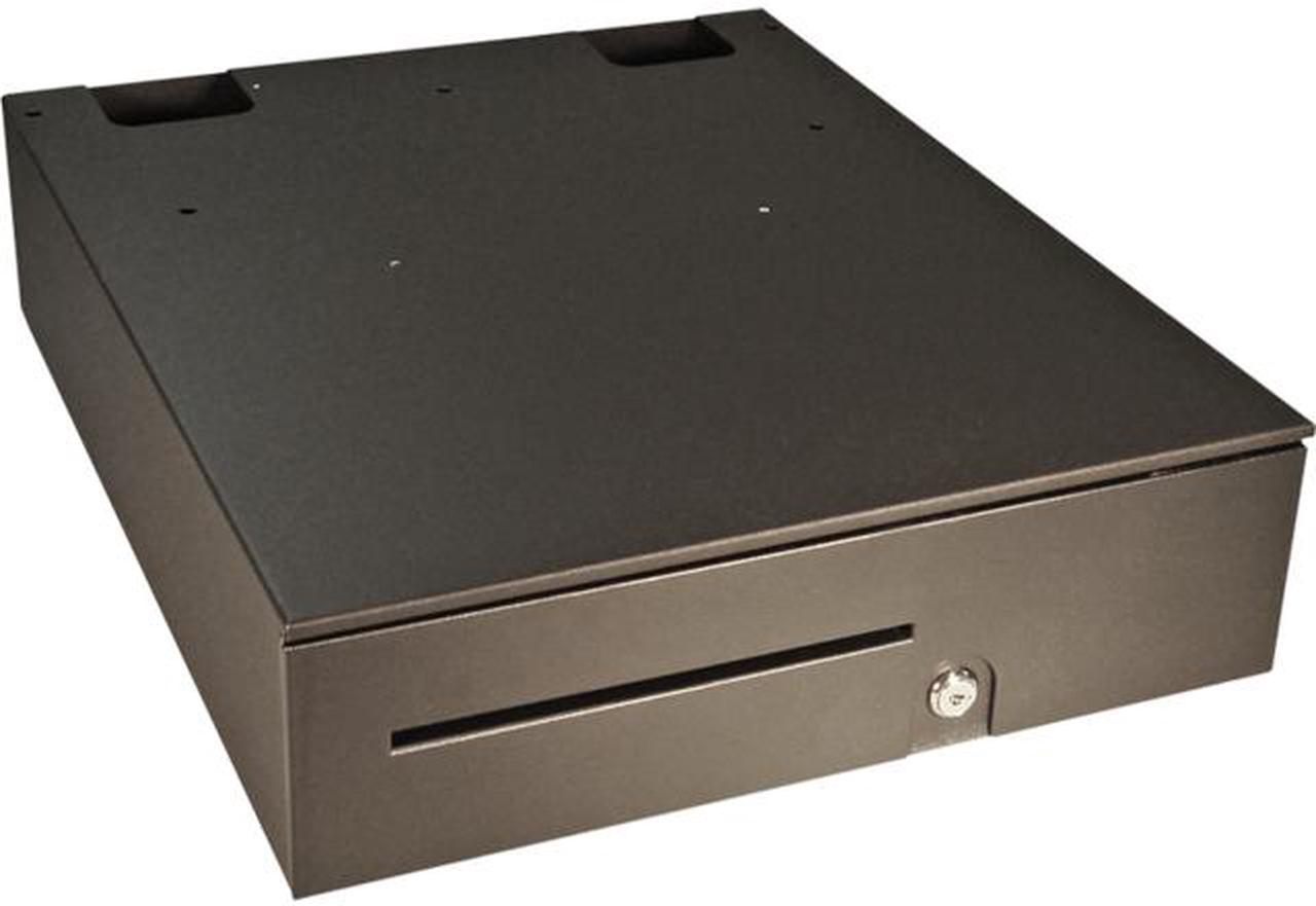 APG Series 100 Cash Drawer, 16" x 16", Adjustable Media Slot, 320 Mulitpro Interface, Black with K1/A1 Lock Set - T320-BL1616-K1