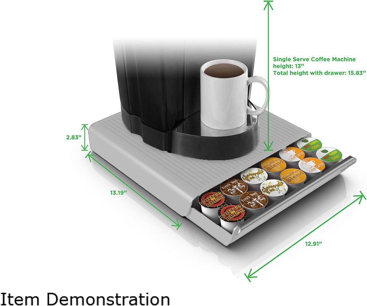 Alt view image 3 of 6 - Mind Reader 36 Capacity K-Cup Single Serve Coffee Pod Storage Drawer Organizer, Grey