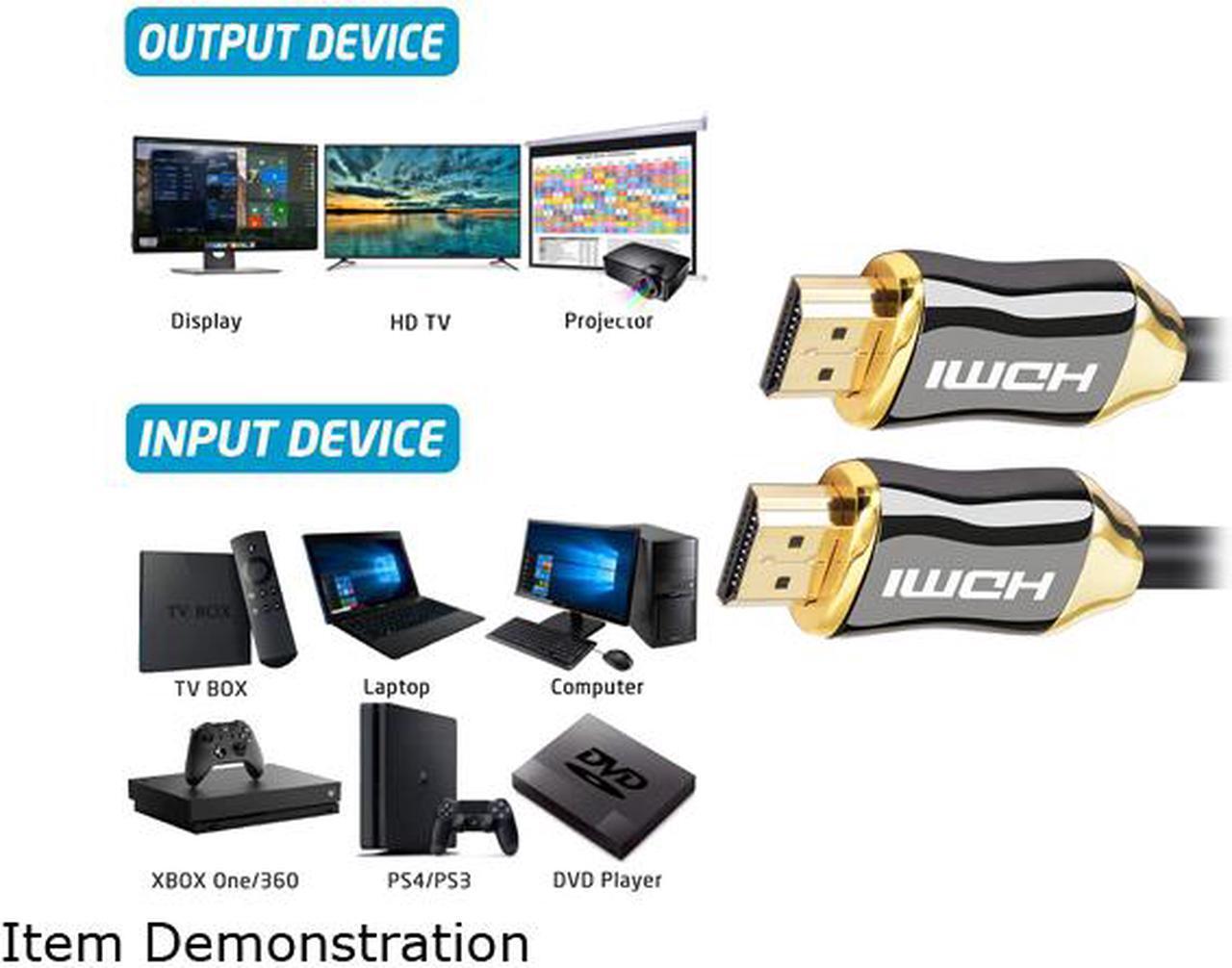 Alt view image 3 of 5 - 4K HDMI Cable 6ft | High Speed,4K @ 60Hz, Ultra HD, 2K, 1080P & ARC Compatible | for Laptop, Monitor, PS5, PS4, Xbox One, Fire TV, Apple TV & More