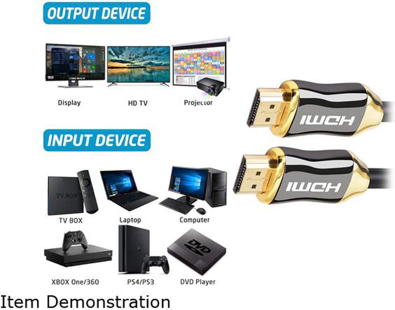 Alt view image 3 of 5 - 4K HDMI Cable 10ft | HDMI 4K Cable Ultra High-Speed 18Gbps, 6ft Length, Compatible with HDTVs, Blu-ray Players, Gaming Consoles