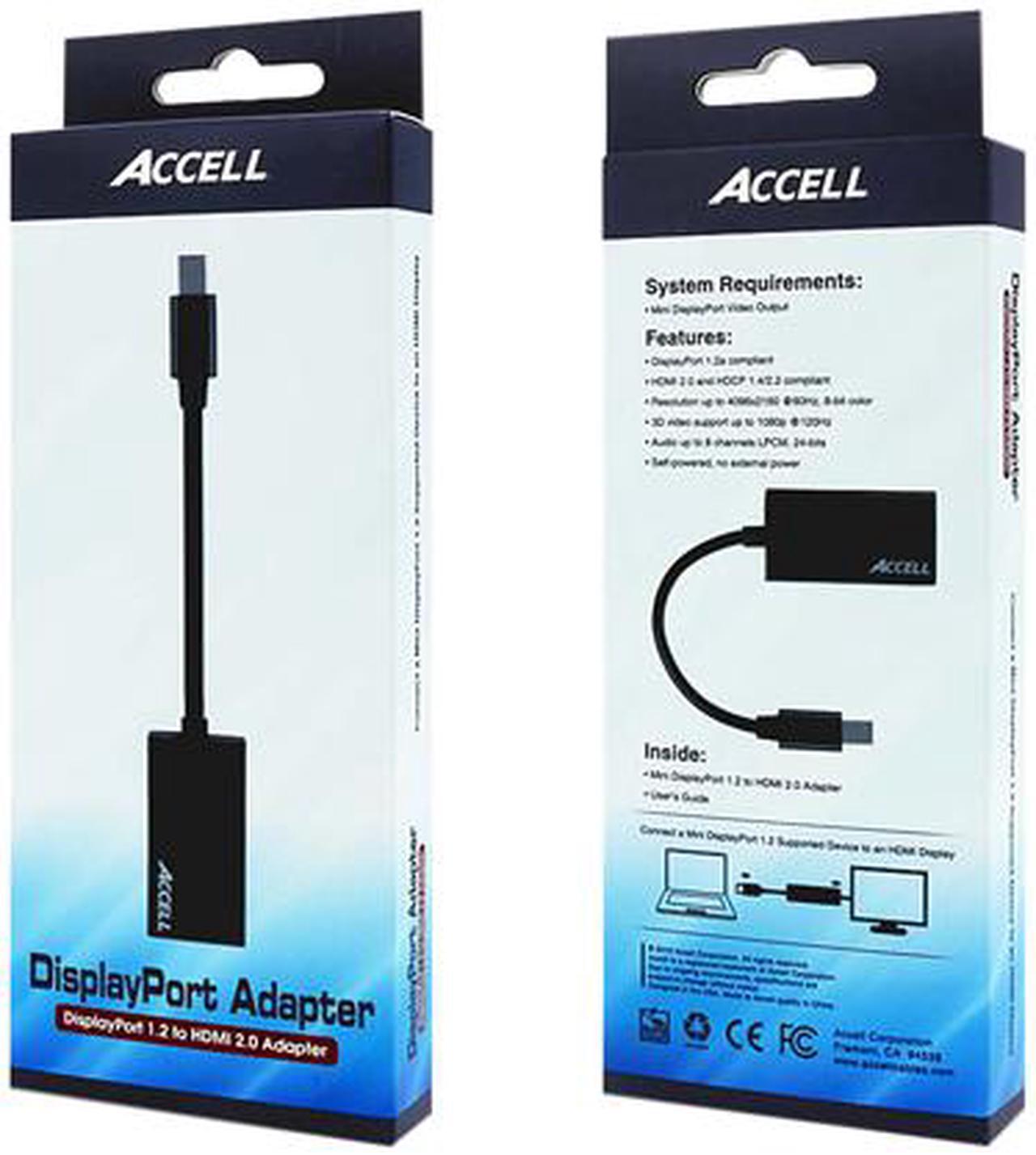Alt view image 4 of 4 - Accell HDMI Adapter - Active Mini Displayport 1.2 to HDMI 2.0 4K Ultra High Definition @ 60Hz