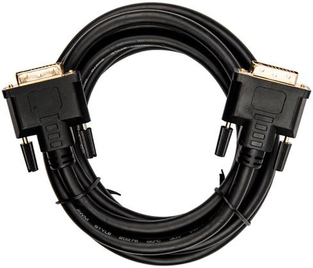 Alt view image 5 of 6 - Rocstor Y10C245-B1 10ft DVI-D Dual Link Display Cable (m/m), Black