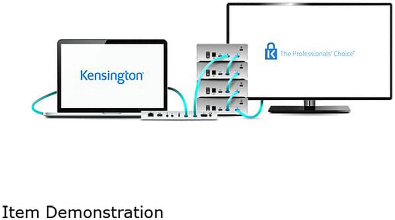 Alt view image 6 of 7 - Kensington SD5000T Thunderbolt 3 Docking Station - for Notebook - 85 W - Thunderbolt 3 - 2 x USB Ports - 2 x USB 3.0 - Network (RJ-45) - VGA - DisplayPort - Audio Line Out - Microphone - Thunderbolt -