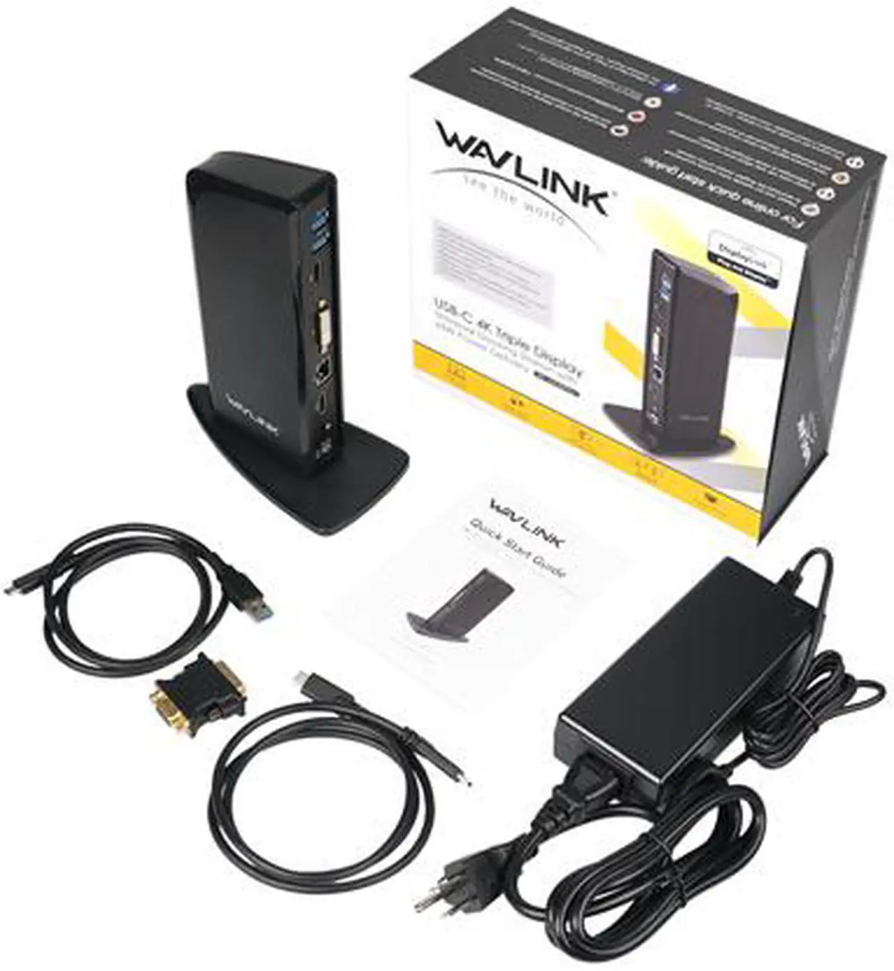 Alt view image 7 of 7 - Wavlink USB C Docking Station Triple Monitor with 65W PD Charging, 100W PD USB-C, 4K HDMI, 2X HDMI, DVI, 4xUSB 3.0, 2xUSB C, Gigabit Ethern, Audio/Mic for Specific Windows,Mac OS,Thunderbolt 3 Systems