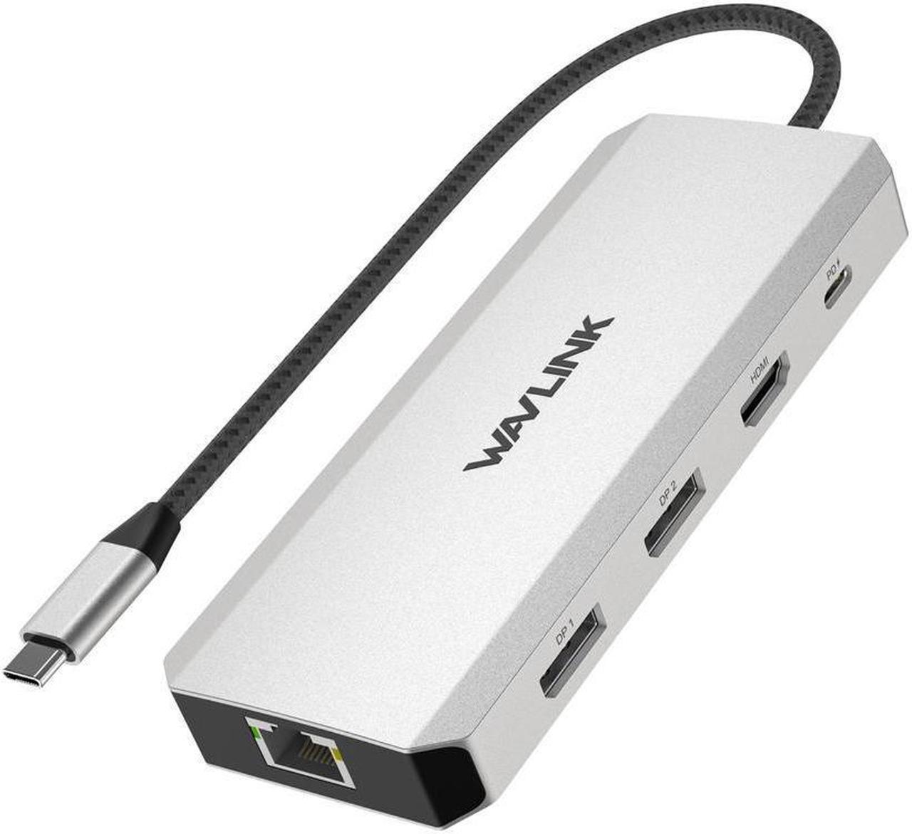 Main image of WAVLINK Triple Monitor Laptop Docking Station | 12-in-1 USB C Hub with 4K HDMI | Dual 4K DP | 100W PD Charging | USB3.0 | USB2.0 | RJ45 | SD/TF Slots | Audio/Mic - MacBook/Dell/HP/Lenovo