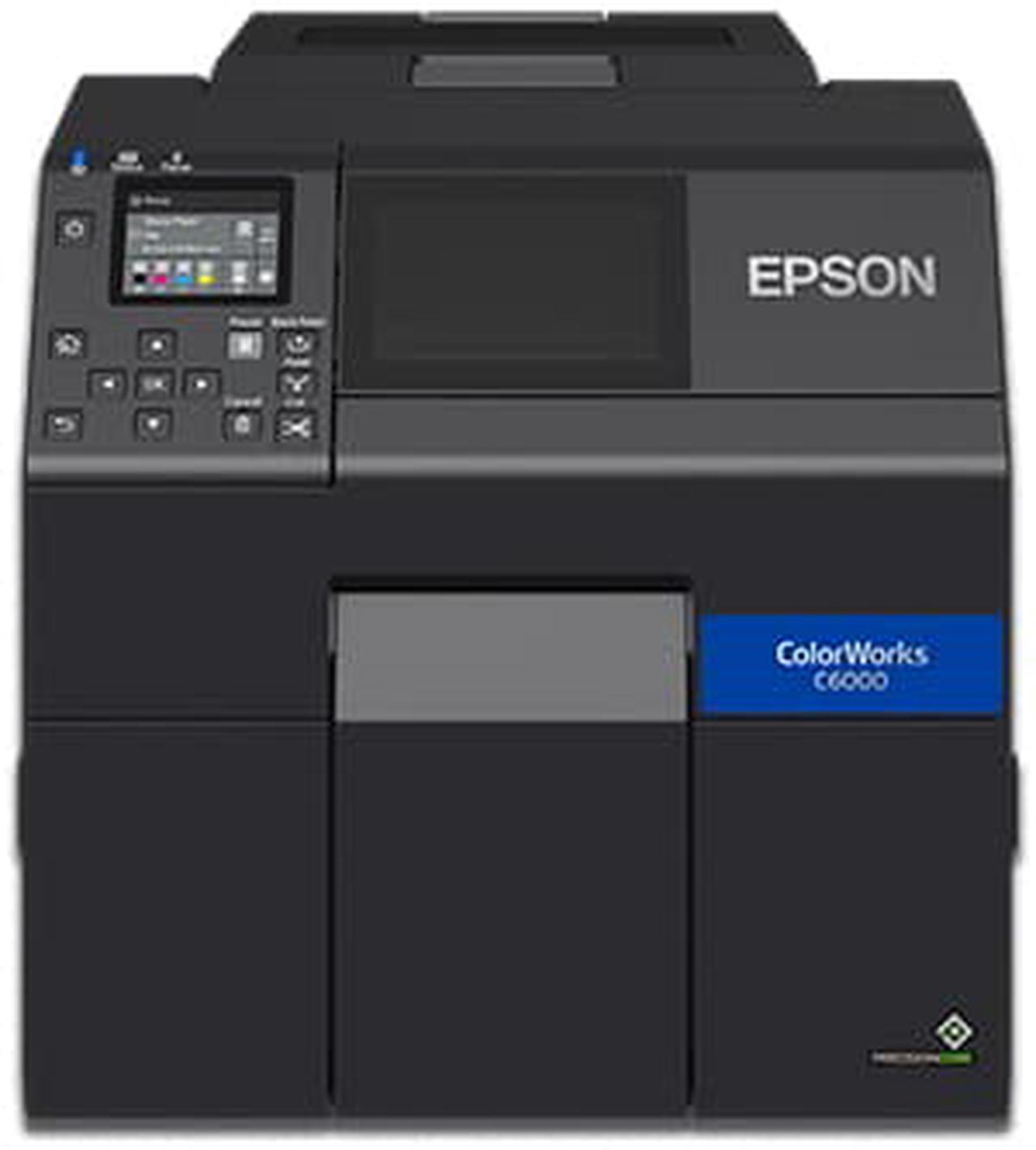 Epson C31CH76A9981 ColorWorks CW-C6000A Color Inkjet Label Printer with Auto Cutter (Matte) - PrecisionCore TFP - 1200 dpi - Black