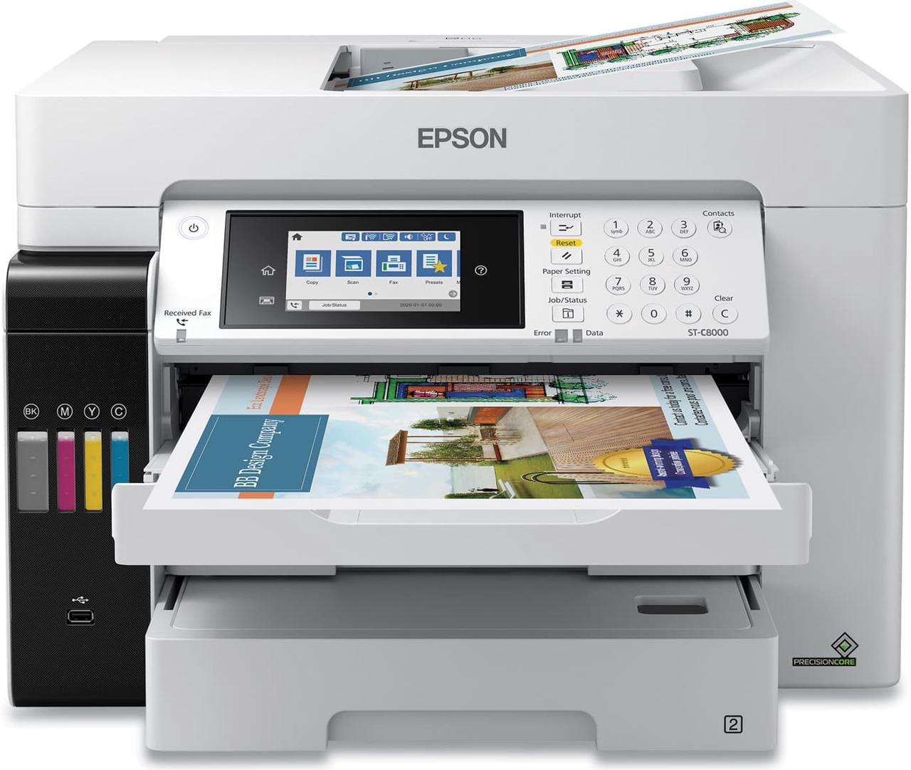 Epson WorkForce ST-C8000 Wireless Inkjet Multifunction Printer Color C11CH71202