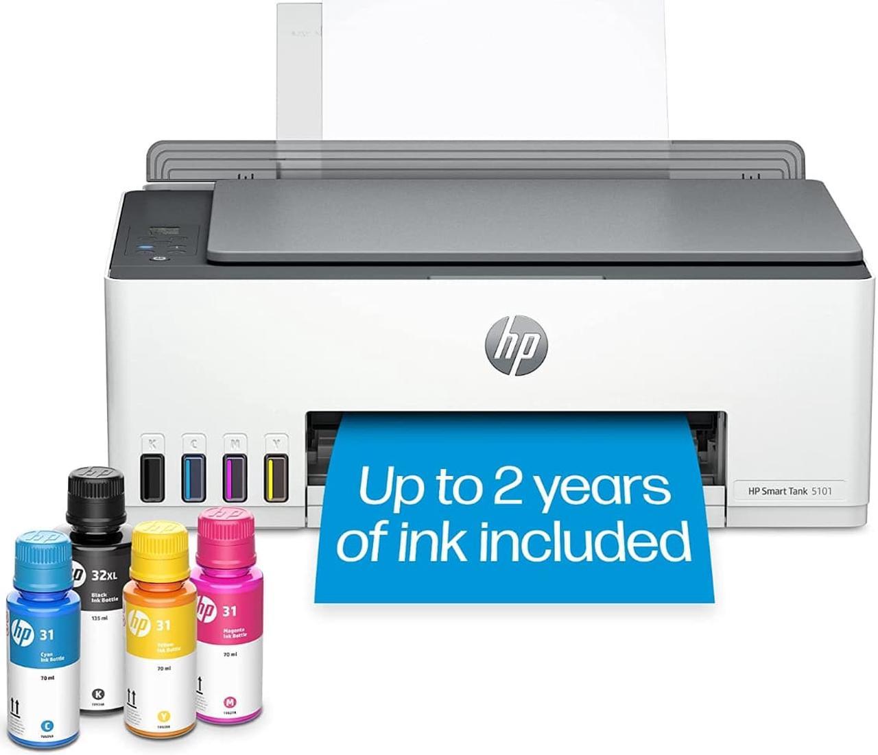 HP Smart Tank 5101 All-in-One Inkjet Printer, Mobile Print, Copy, Scan