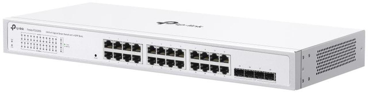 Alt view image 3 of 5 - TP-Link Festa FS328G 28 Port Gigabit Smart Managed Network Switch - 24 RJ45 ports & 4 SFP slots, Free Cloud Access, Static Routing, Vlan, IGMP Snooping, rack-mountable, fanless, Does not work w/ Omada