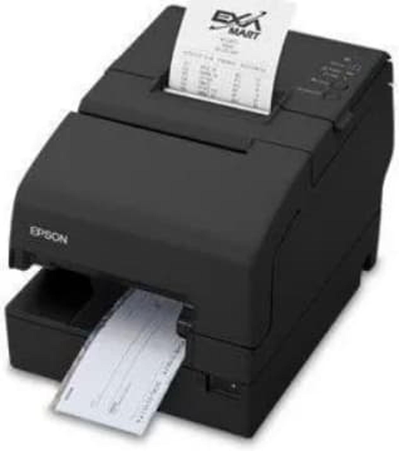 Epson C31CG62031 OmniLink TM-H6000V Receipt Printer - Black And White - Thermal Line - Dot-matrix - LAN - RJ-45 - Serial - USB - Monochrome - Wired - Cutter - MICR Reader - Auto Paper Cutter - ...