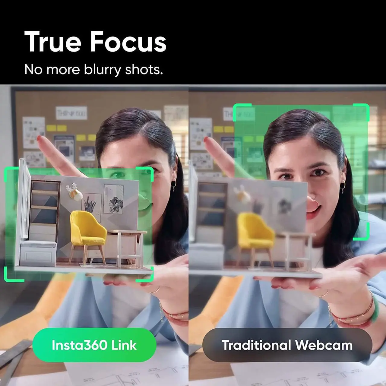 Alt view image 5 of 7 - insta360 Link - PTZ 4K Webcam with 1/2" Sensor, AI Tracking, Gesture Control, HDR, Noise-Canceling Microphones, Specialized Modes, Webcam for Laptop, Video Camera for Video Calls, Live Streaming