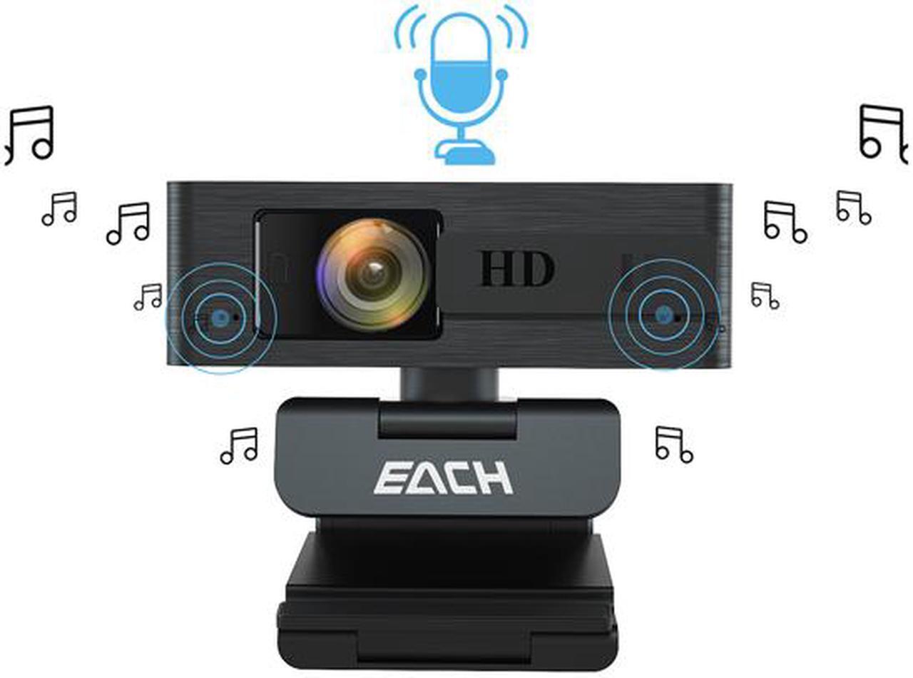 Alt view image 2 of 4 - EACH AutoFocus Full HD Webcam with Privacy Shutter 1080P-360 Degree Rotating Webcam-USB Computer Camera for PC Laptop Desktop Mac Video Call