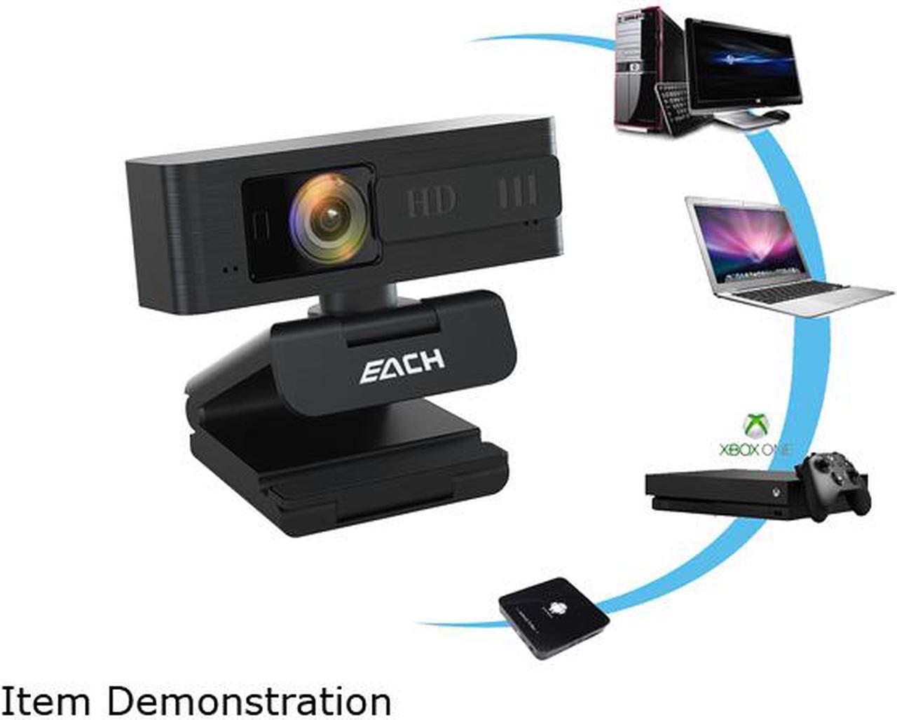 Alt view image 4 of 4 - EACH AutoFocus Full HD Webcam with Privacy Shutter 1080P-360 Degree Rotating Webcam-USB Computer Camera for PC Laptop Desktop Mac Video Call