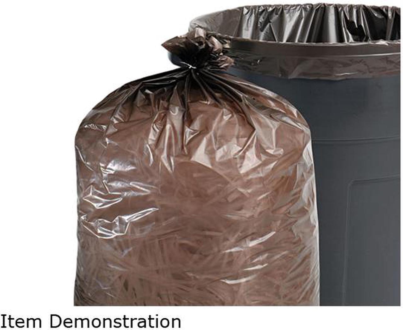 Main image of 100% Recycled Plastic Garbage Bags, 55-60Gal, 1.5Mil, 38X 60, Brwn, 10