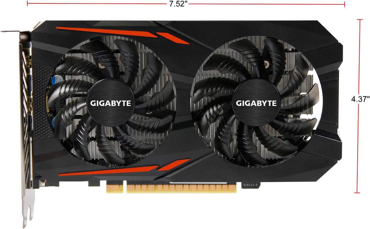 Alt view image 5 of 5 - GIGABYTE GeForce GTX 1050 Ti 4GB GDDR5 PCI Express 3.0 x16 ATX Graphics Card GV-N105TOC-4GD