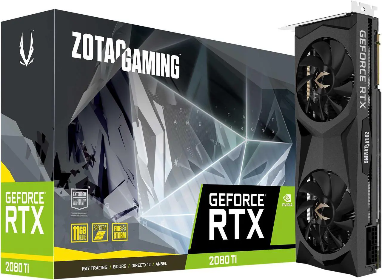 Alt view image 7 of 9 - ZOTAC GAMING GeForce RTX 2080 Ti Twin Fan 11GB GDDR6 352-bit Gaming Graphics Card, Active Fan Control, Metal Backplate, Spectra Lighting - ZT-T20810G-10P