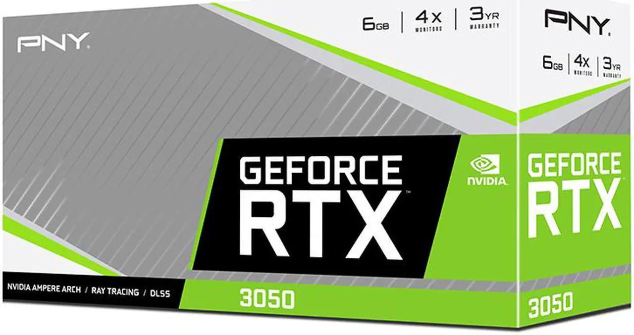 Alt view image 8 of 8 - PNY VERTO GeForce RTX 3050 6GB GDDR6 PCI Express 4.0 x16 Graphics Card VCG30506DFXPB1