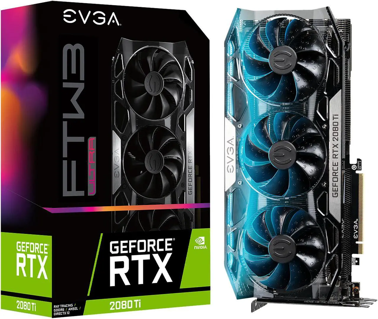 Alt view image 9 of 9 - EVGA GeForce RTX 2080 Ti FTW3 ULTRA GAMING, 11G-P4-2487-KR, 11GB GDDR6, iCX2 & RGB LED