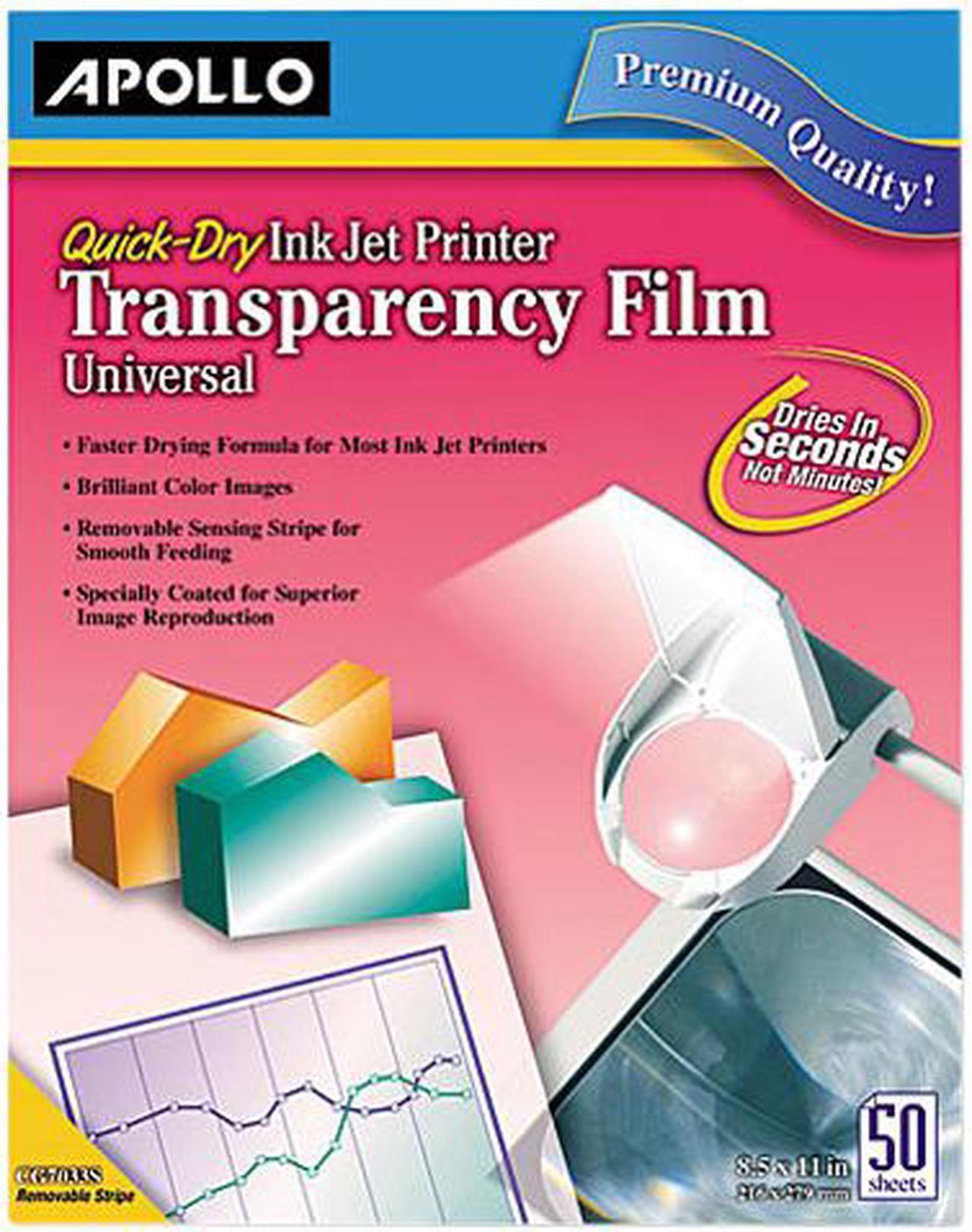 Main image of Apollo Inkjet Transparency Film w/o Sensing Stripe Letter Clear 50/Box CG7031S