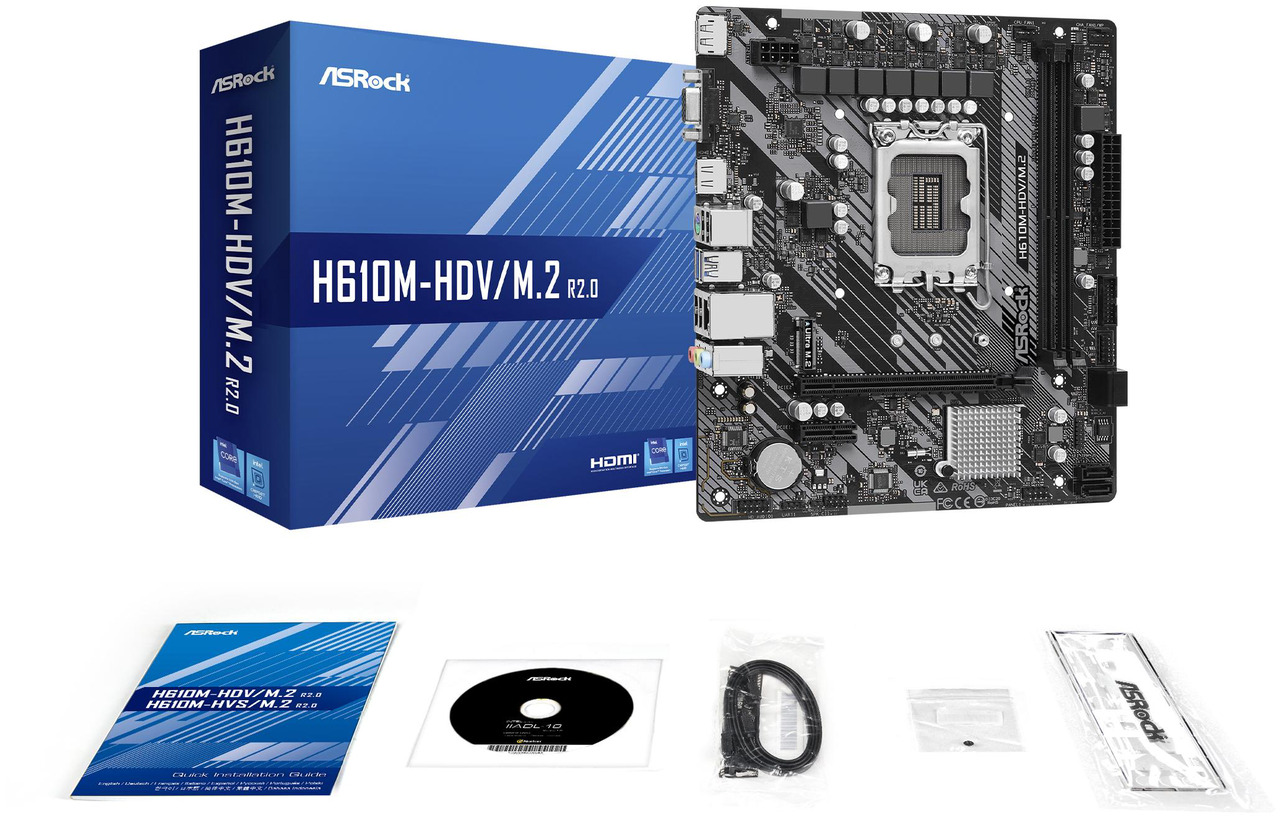 Open Box: ASRock Intel H610 LGA 1700 Micro ATX DDR4 Motherboard - Newegg.com - Open Box condition - Image 14