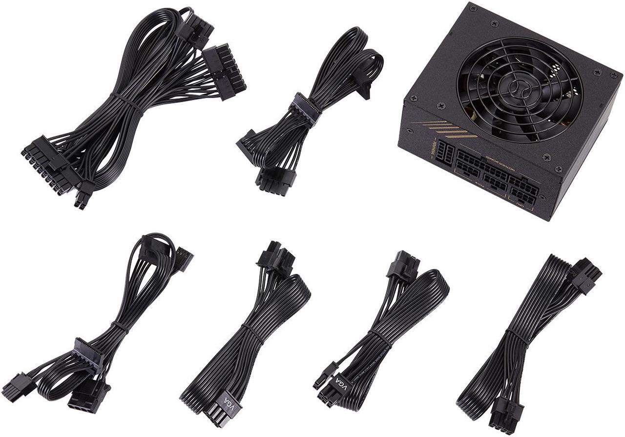 Alt view image 6 of 6 - FSP Dagger Pro 650W Mini ITX Solution / SFX 12V / Micro ATX 80 Plus Gold Certified Full Modular VR / 4K Ready Gaming Power Supply (SDA2-650)