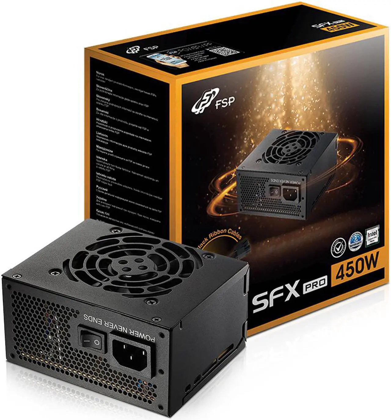 Alt view image 7 of 7 - FSP 450W Mini ITX Solution/ SFX 12V / Micro ATX 80 Plus Bronze Certified Power Supply (FSP450-50SAC)