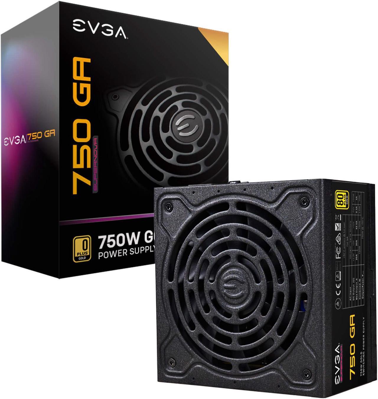 Alt view image 3 of 9 - EVGA SuperNOVA 750 GA, 80 Plus Gold 750W, Fully Modular, Eco Mode, 10 Year Warranty, Includes Power ON Self Tester, Compact 150mm Size, Power Supply 220-GA-0750-X1