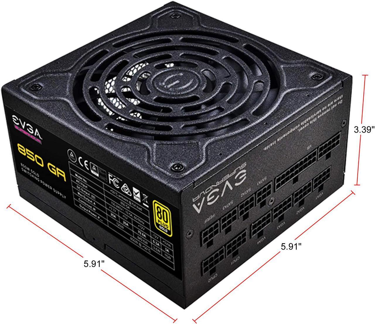 Alt view image 2 of 7 - EVGA SuperNOVA 850 GA, 80 Plus Gold 850W, Fully Modular, Eco Mode, 10 Year Warranty, Includes Power ON Self Tester, Compact 150mm Size, Power Supply 220-GA-0850-X1