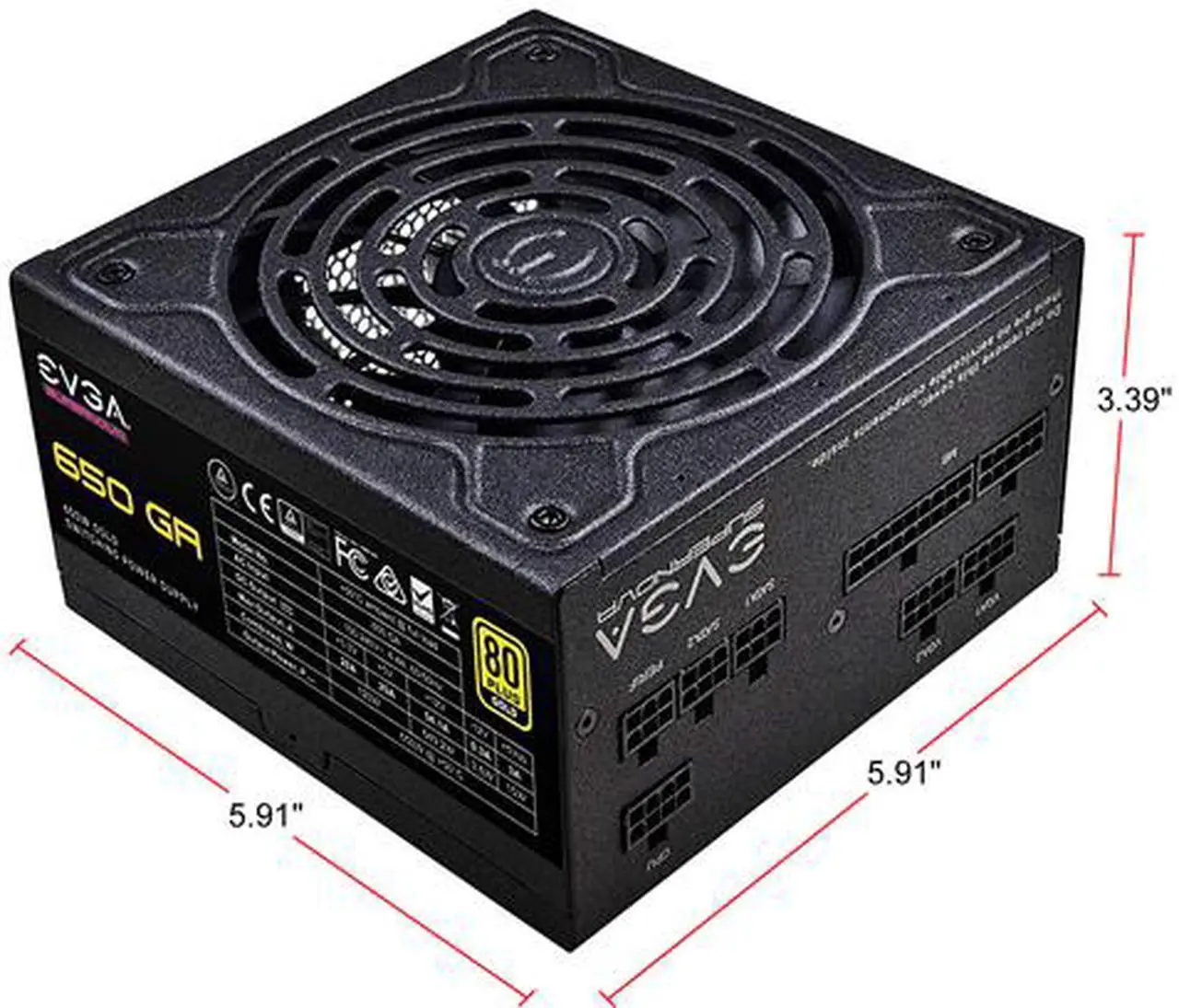 Alt view image 4 of 6 - EVGA SuperNOVA 650 GA, 80 Plus Gold 650W, Fully Modular, ECO Mode with Dbb Fan, 10 Year Warranty, Compact 150mm Size, Power Supply 220-GA-0650-X1