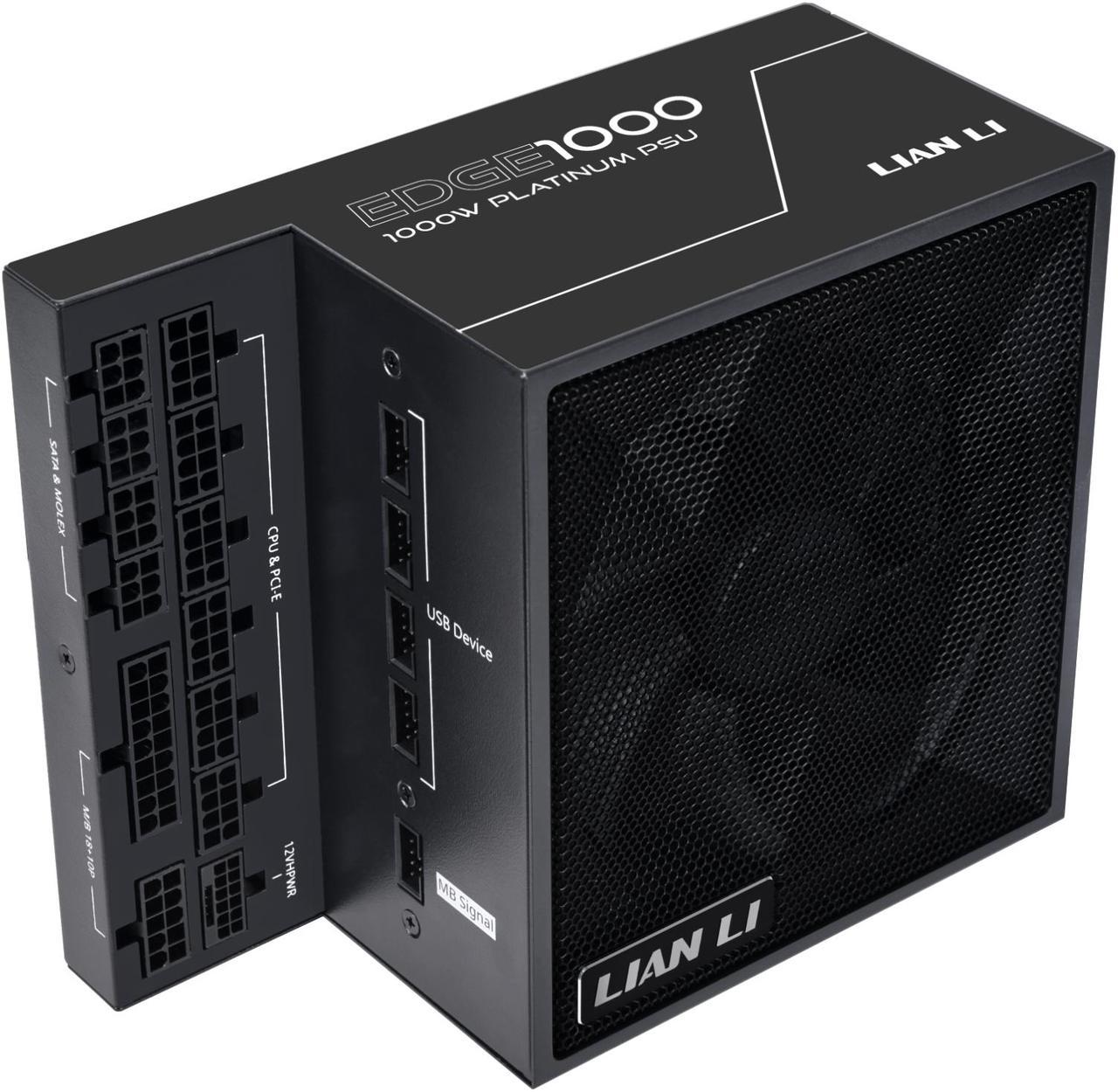 LIAN LI Edge series EG1000 Black, 1000W ATX12V v3.1, 80 PLUS PLATINUM ...