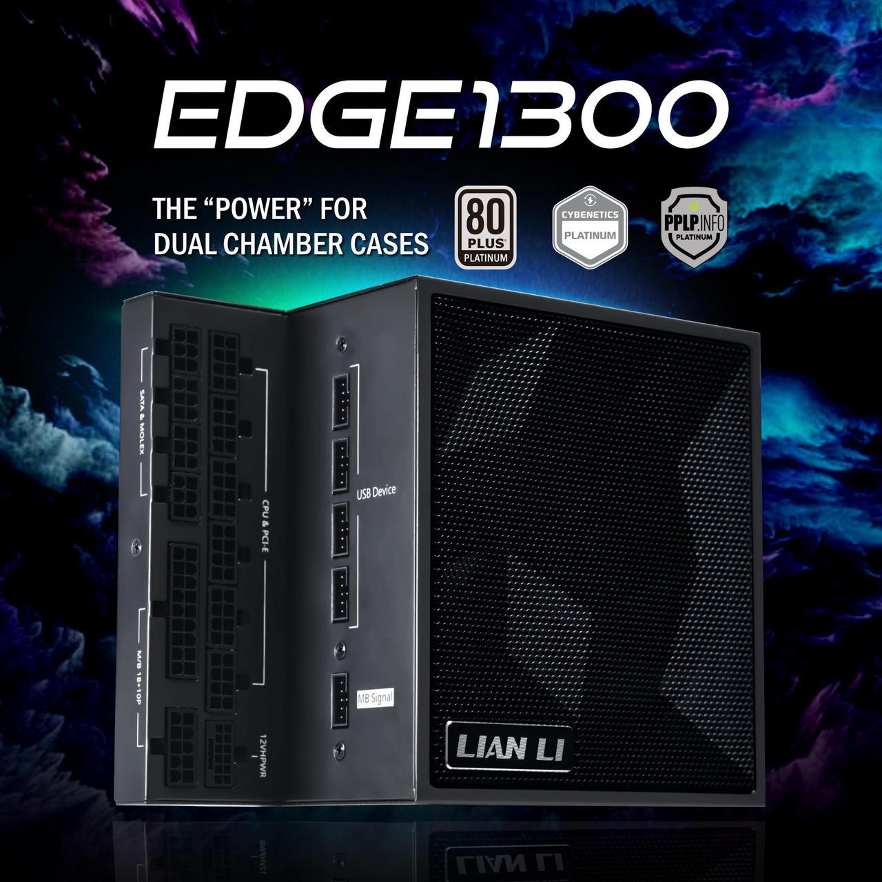 Alt view image 2 of 7 - LIAN LI Edge series EG1300 Black, 1300W ATX12V v3.1, 80 PLUS PLATINUM Certified , Full Modular Power Supply