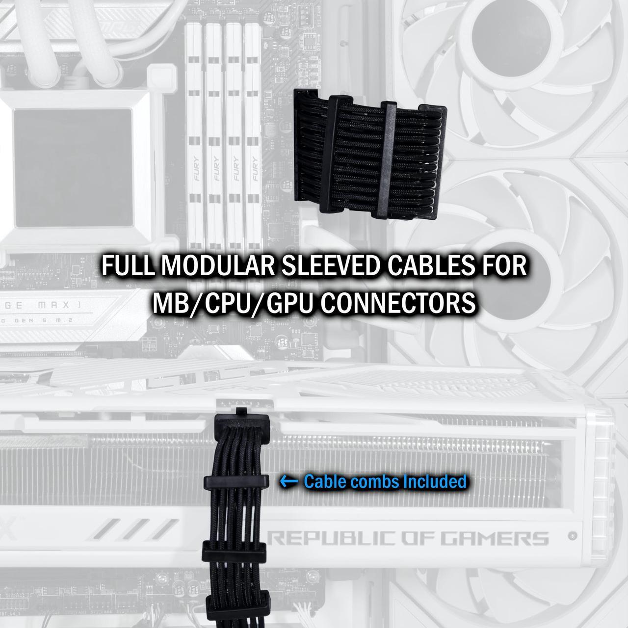 Alt view image 6 of 7 - LIAN LI Edge series EG1300 Black, 1300W ATX12V v3.1, 80 PLUS PLATINUM Certified , Full Modular Power Supply