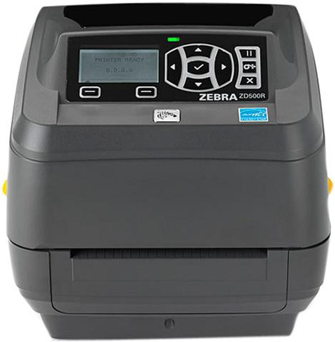 Zebra ZD500R 4" Desktop Thermal Transfer Label Printer, 300 dpi, USB, Serial, Centronics Parallel, Ethernet, RFID-UHF US/CA - ZD50043-T012R1FZ