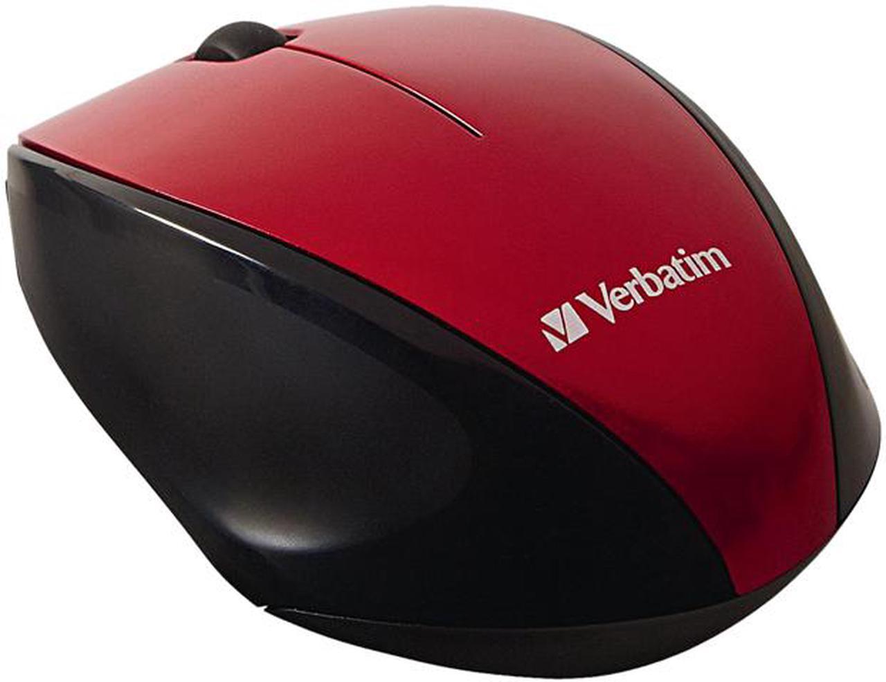 Verbatim 97995 Wireless Multi-Trac Blue LED Optical Mouse (Red)